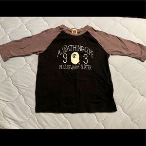 Bape Kids “A Bathing Ape in Lukewarm water” long sleeve shirt